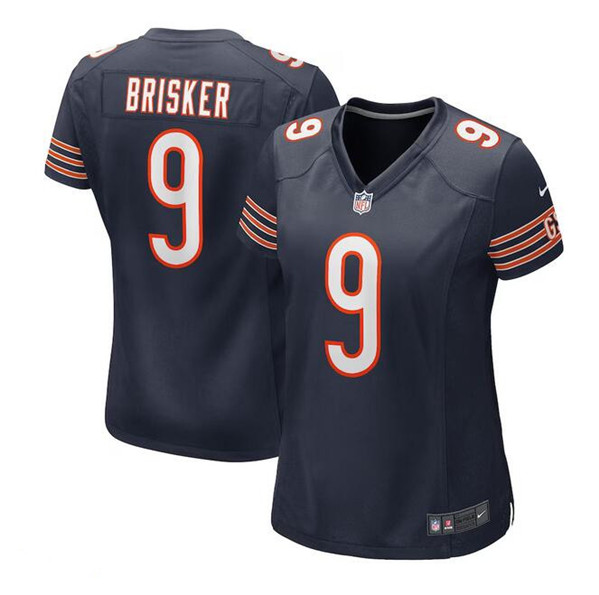 Women's Chicago Bears #9 Jaquan Brisker Navy Stitched Game Jersey(Run Small)